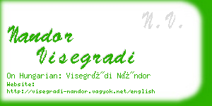 nandor visegradi business card